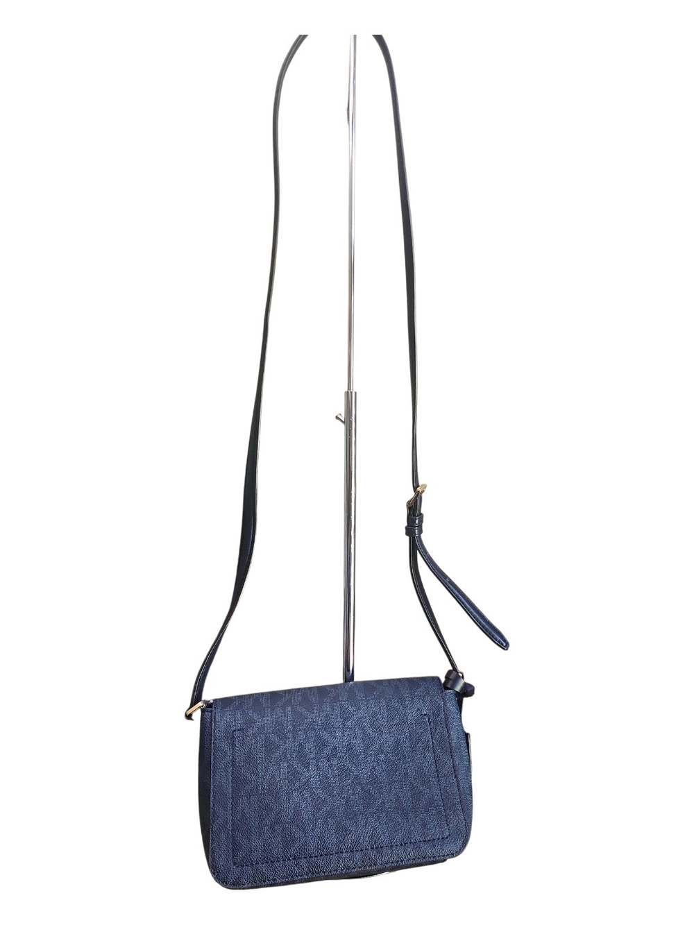Michael Kors EUC Navy Leather Crossbody Bag with Light Blue Accent - Picture 7 of 10